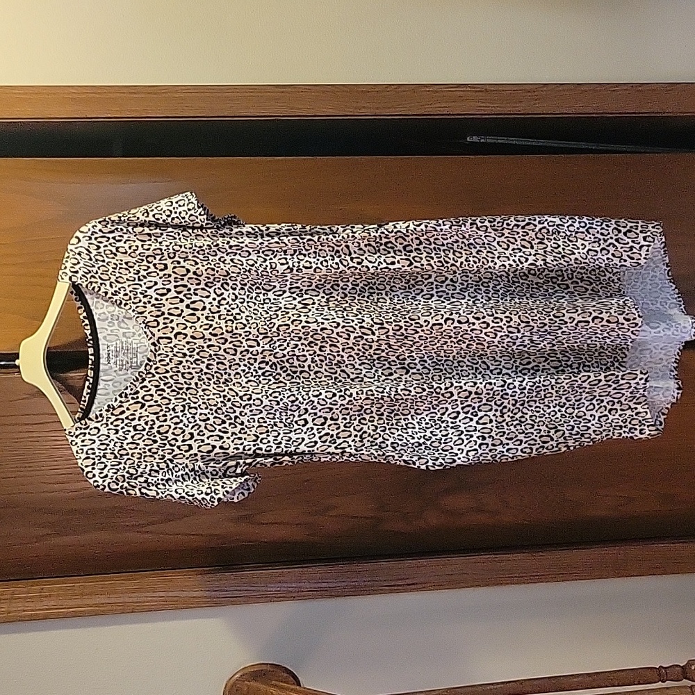 Leopard Print Short Sleeve Dress